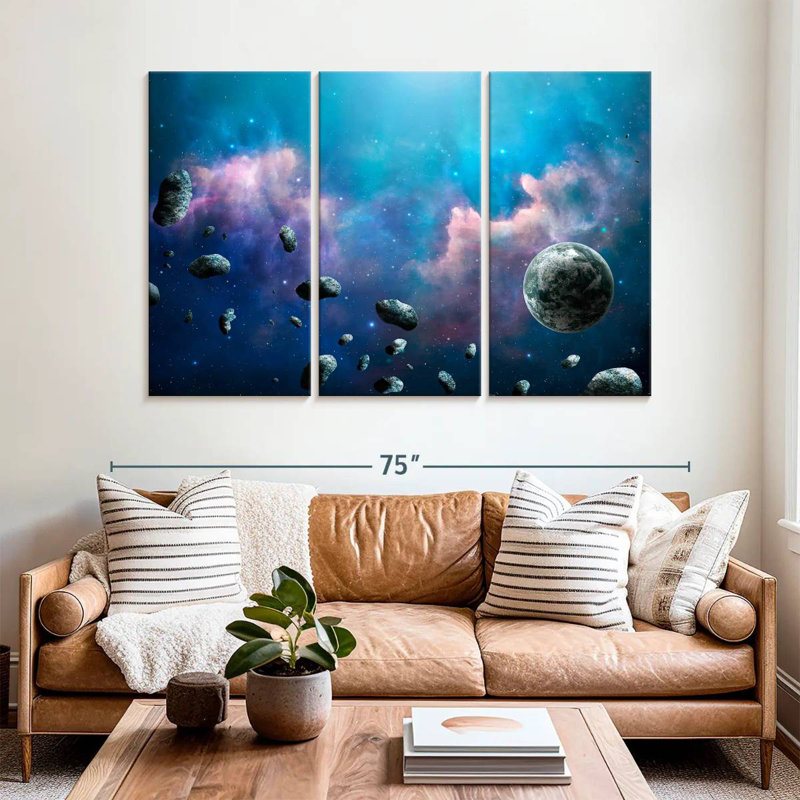 Oberle Floating Asteroids, 42" H x 65" W