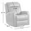 Fauteuil inclinable électrique en cuir véritable Louisa-101370428