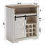 Armoire de rangement Farmhouse avec porte de grange coulissante et tablette à vin