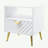 Gaines Contemporary Rectangular End Table with Metal Legs-1255921221