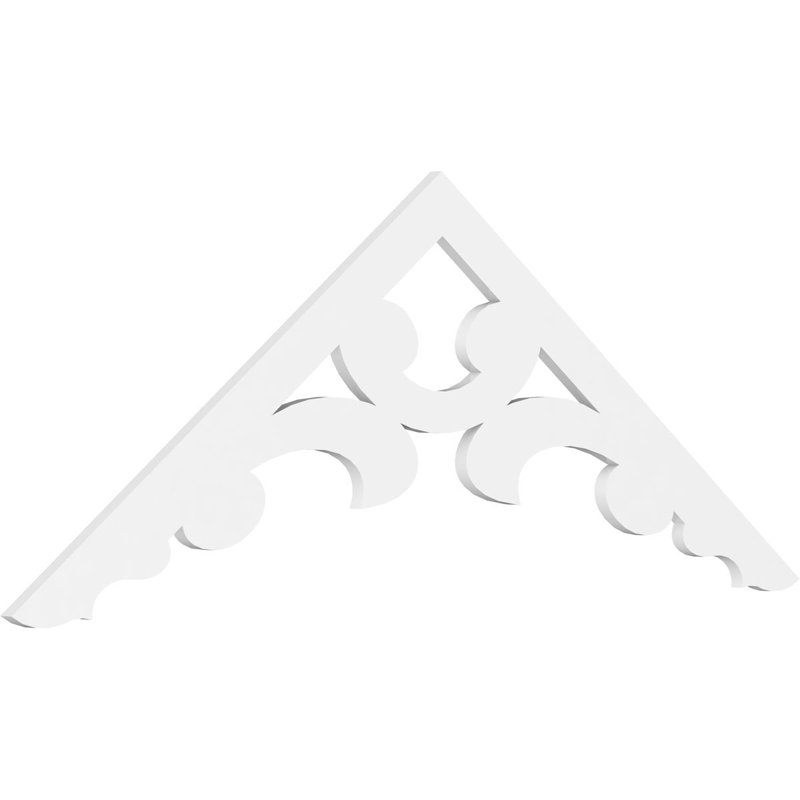 Gable en PVC de qualité architecturale Vienna, 48 po x 18 po x 1 po, 9 / 12, Plastique