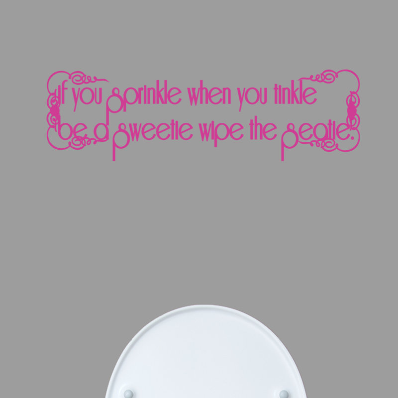 Text & Numbers Non-Wall Damaging Wall Decal, Hot Pink