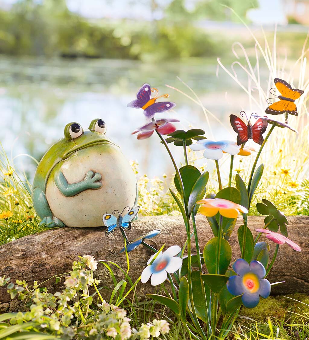 Wind & Weather Frog Animals Ceramic Garden Statue & Reviews 