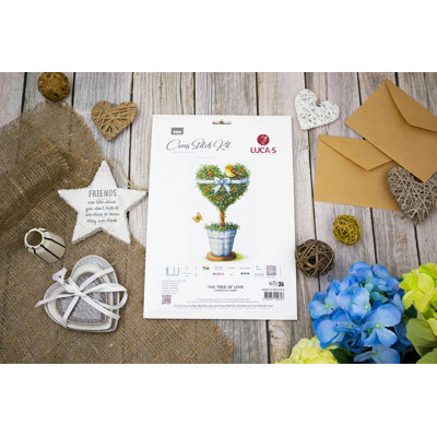 Trousse de broderie au point de croix comptée « L'Arbre de l'Amour » de Luca-S B7051L