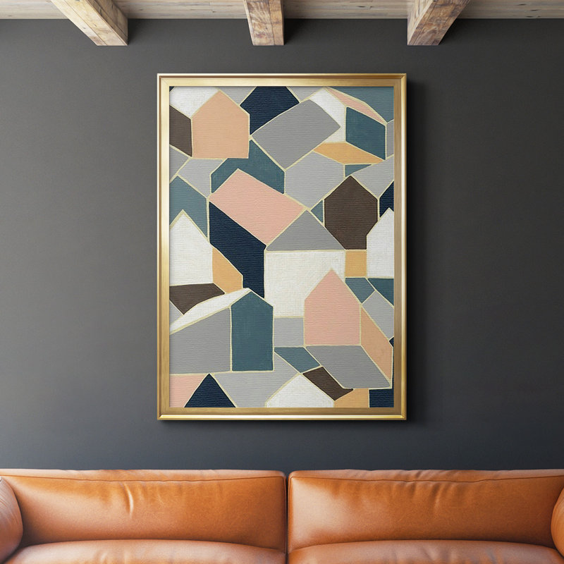 «Dream House I», reproduction encadrée de qualité supérieure, prête à être accrochée, Toile avec cadre doré, Pas de tapis