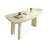 Beige-white Curved Solid Wood desk-124260457-124260372