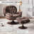 Zenon Velvet Swivel Accent Chair with Ottoman-991307800