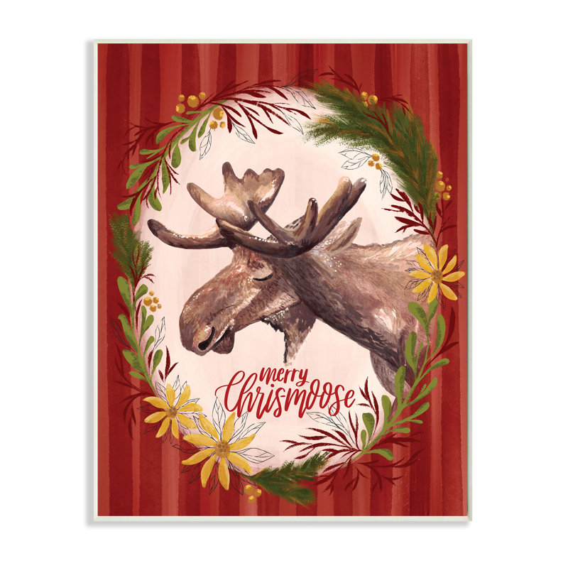 Merry Chris-Moose, Plaque murale, H 19 po x l 13 po