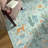 Tavaris Midnight Forest Folk Art Animals & Botanical Kids Area Rug, Machine Washable, Inspired Faux Wool - High-Rebound Foam & Non-Slip Backing-1024123331-1039935233