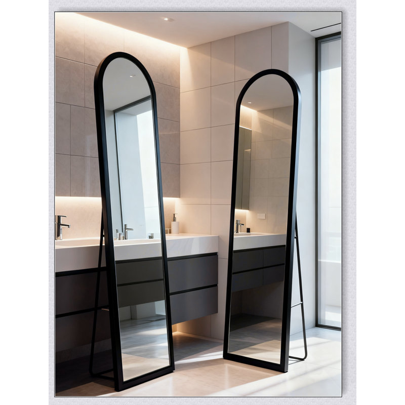 Full Length Mirror With Adjustable Lighting And Multiple Placement Options, Perfect For Bedrooms And Living Rooms