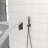 10 Inch Square, Dual Shower Head, Matte Black, Ceiling Mount, System, - Balanced Valve, Easy Installation, Handheld Function, Mounted,