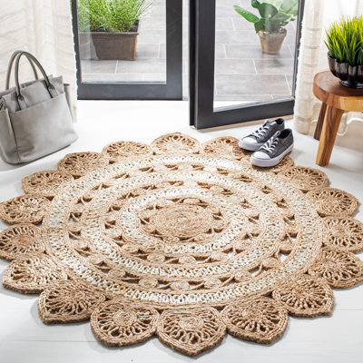 Bergner Natural Fiber Hand Woven Jute Rug