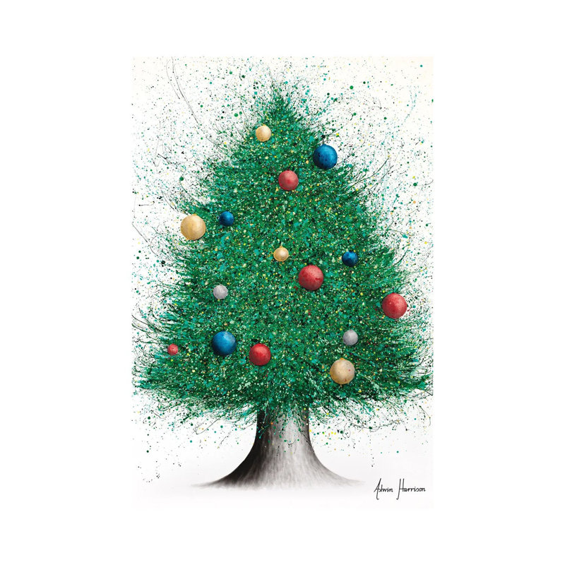 Christmas Tree by Ashvin Harrison - Print on Canvas, Wrapped Canvas, 30.48 cm H x 45.72 cm W