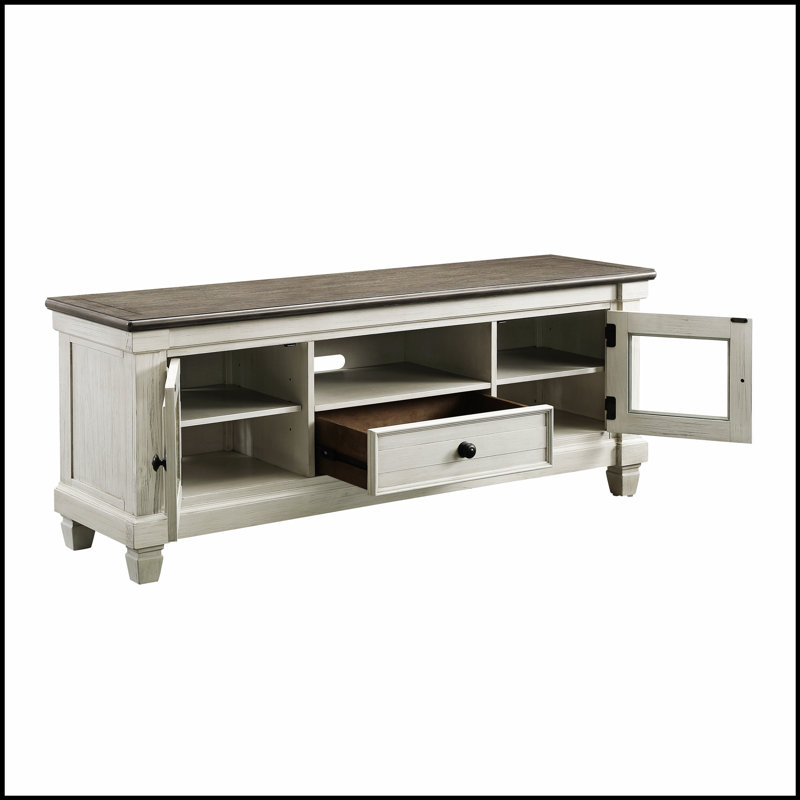 Meuble télé antique avec rangement de tiroir, mobilier de salon en bois élégant pour un décor moderne et classique.