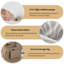 Canapé-lit beige moderne en coton avec coussins-107761304