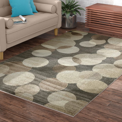 Tapis rectangulaire gris Dews