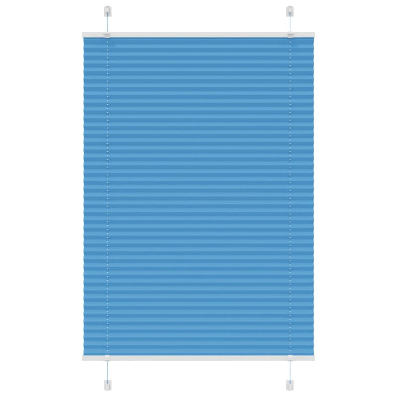 Room Darkening Pleated Blind, Blue, 70cmW x 100cmL