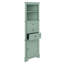 Tall Triangular Corner Cabinet With Triple Drawers And Customizable Shelves For Bathroom Kitchen-117531014