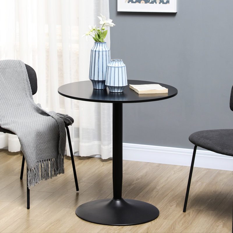 Ellanese 27.6" Pedestal Dining Table, White