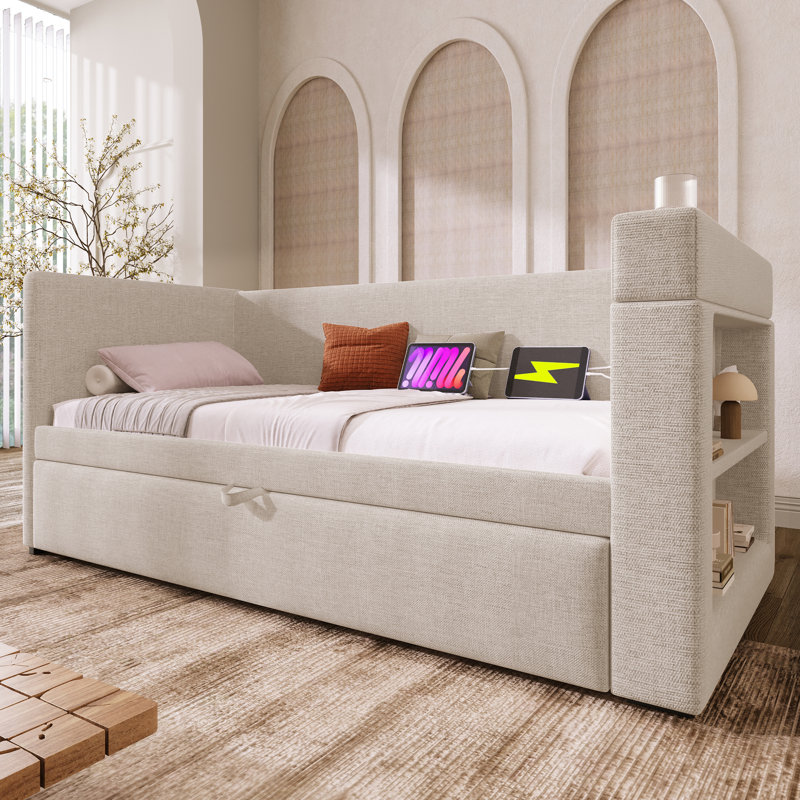 with Trundle, Beige