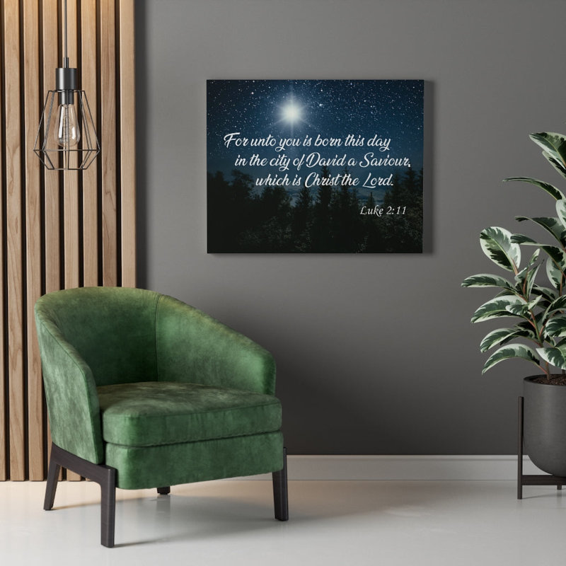 David A Saviour Luke 2:11 - Wrapped Canvas Print, 46cm H x 61cm W