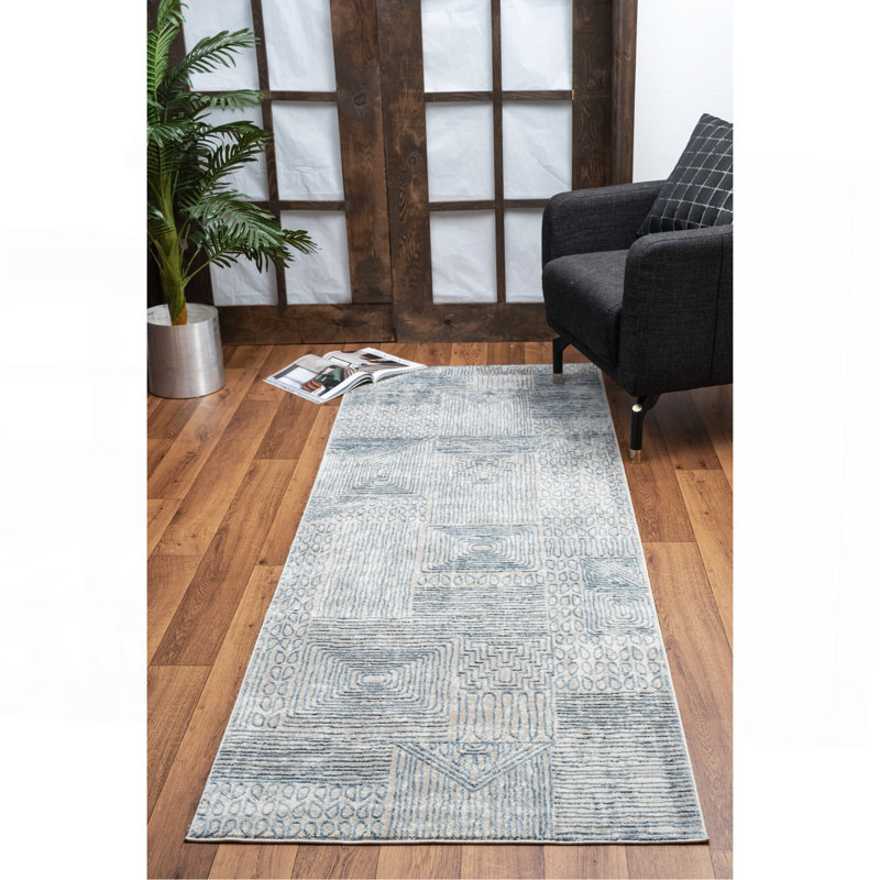 Blue Area Rug, Rectangle 2' x 3'