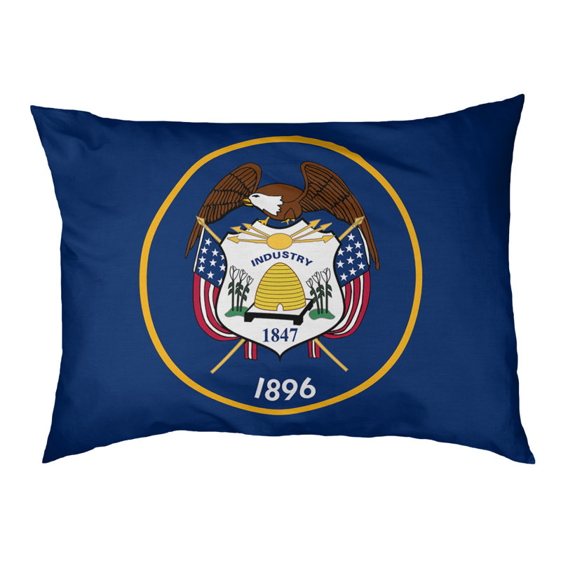 Coussin créateur drapeau Burien, L 32,5 po x l 42,5 po, Noir