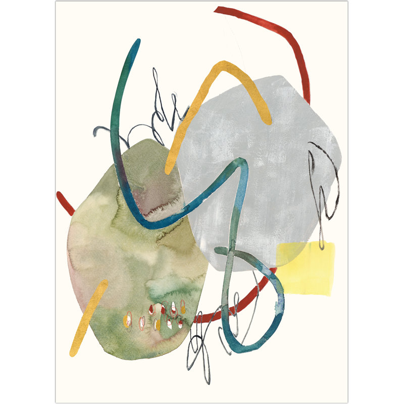 Modern Abstract I Painting by Sara Brown, Gilded Gold, 55" H x 40" W x 1.5" D