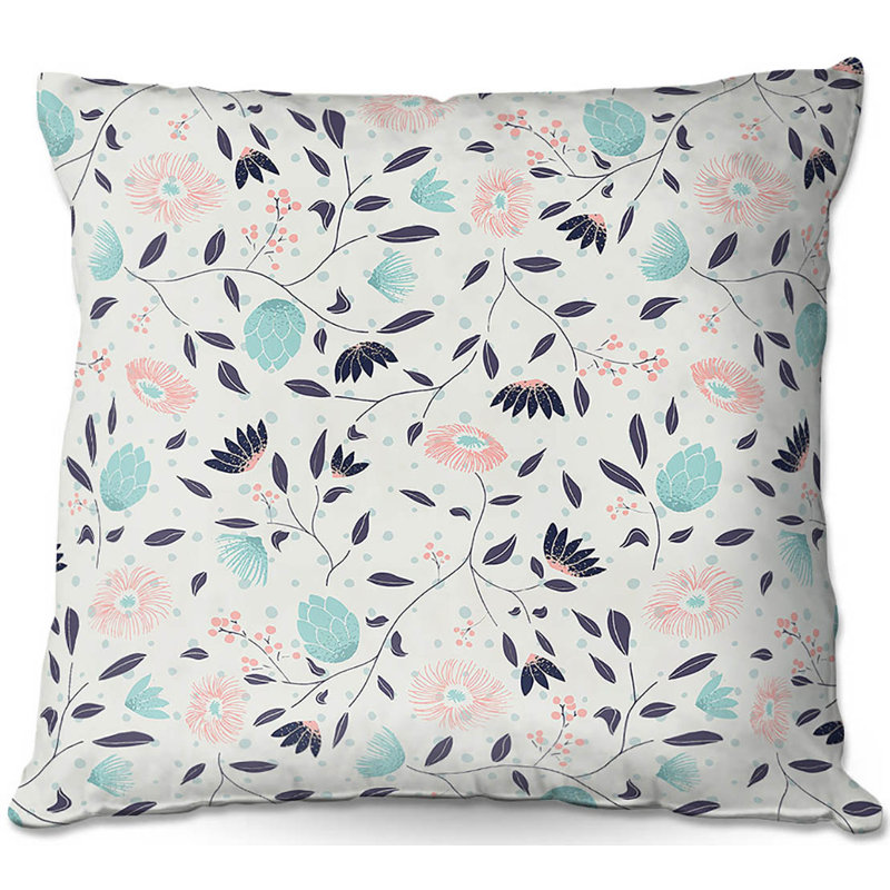 Floral Reversible Throw Pillow, 20" x 20"