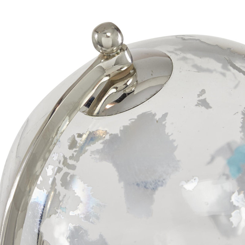 Globe terrestre en aluminium avec base trépied