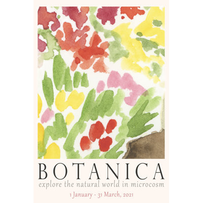 Tanzy Botanica Exhibition Poster IV by June Erica Vess - Wrapped Canvas Print
