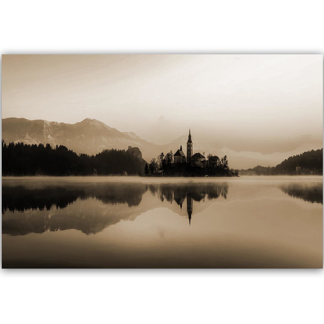 Leinwandbild Schloss am Bergsee 1