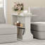 Table de bout l 32 po avec tablette pour le salon, table d'appoint en bois, table d'appoint Acception Room, bureau avec porte-revues.-117252400