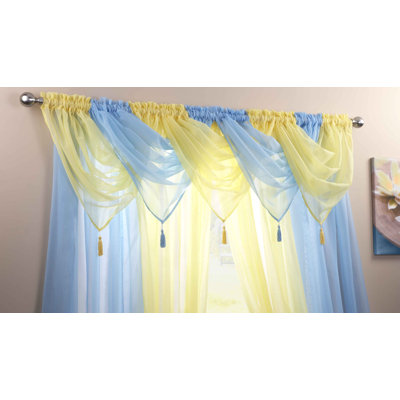 Maloy Solid Colour Pointed Window Pelmet