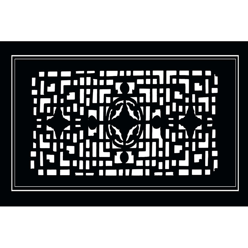 Shoji Screen In Ebony IV by Vision Studio - Wrapped Canvas Print, 61cm H x 91cm W