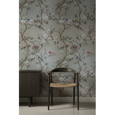 Papier peint floral traditionnel