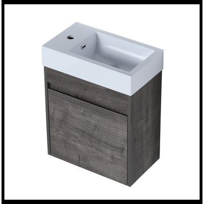 Faso 18.11'' Single Bathroom Vanity with Resin Top