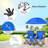 Portable Folding Picnic Double Chair With Removable Umbrella-200540417