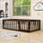 Wooden Floor Bed With Guardrails And Door-319040663