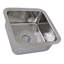 Brightwork Square Hammered Stainless 17" L x 17" W Bar Sink