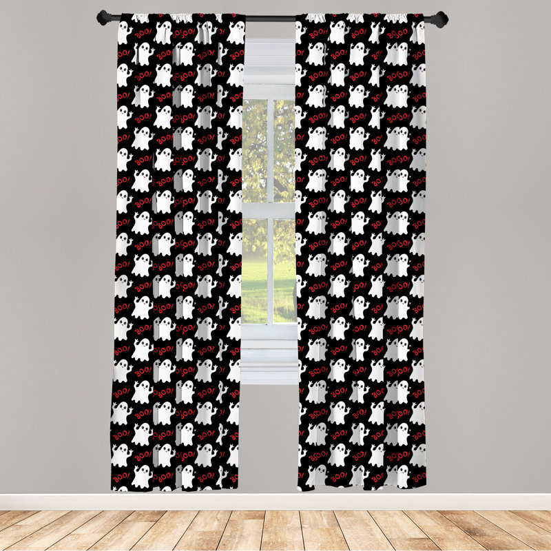 Ghost Semi-Sheer Rod Pocket Curtain Panels, 28" x 84"