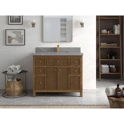 42'' Single Bathroom Vanity with Quartz Top