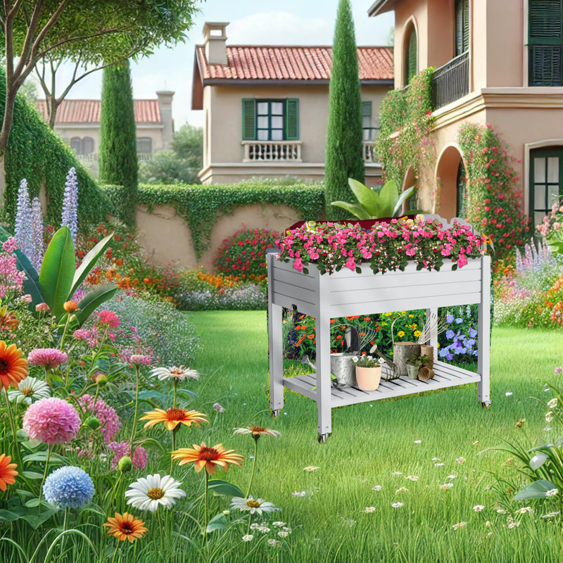 Pot à fleurs surélevé pour l'intérieur et l'extérieur sans roues Workac Kioneli