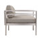  Ensemble de conversation d'extérieur pour 4 personnes avec coussins Nixon - Ensemble de sièges en aluminium pour la cour, le patio, la terrasse et le jardin - Argent-1430220691