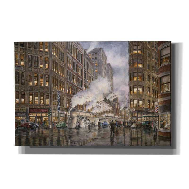 «20Th Century Ltd. At Syracuse Ny 1936» par Stanton Manolakas, art mural sur toile, H 12 po x l 18 po x P 0,75 po