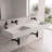 Juniper 72" Wall Mounted Solid Surface Floating Bathroom Sink with Concealed Drain - White, No Faucet Holes-76720982-76720985