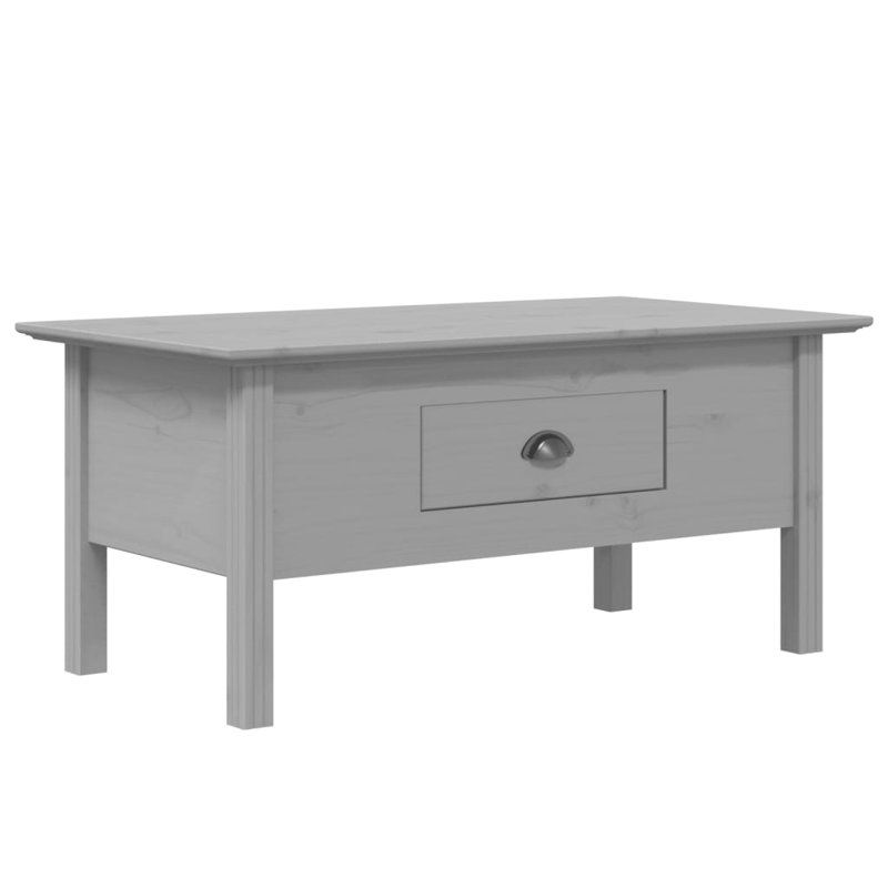 Coffee Table BODO 39.4"x21.7"x18.1" Solid Wood Pine, Gray