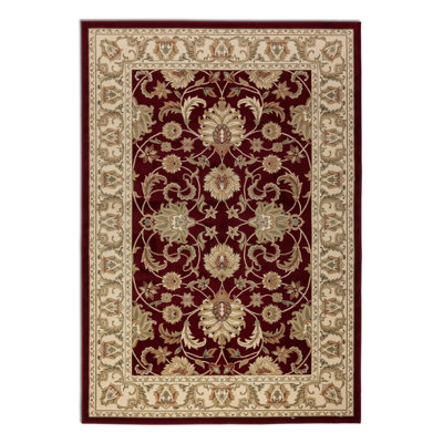 Harirud Machine Woven Red Indoor Rug