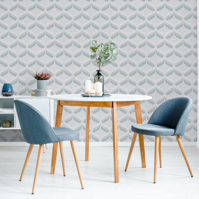 Fresco Retro Ogee Geometric Wallpaper