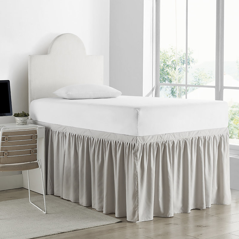 Ruffled Bed Skirt, Silver Birch, Twin XL